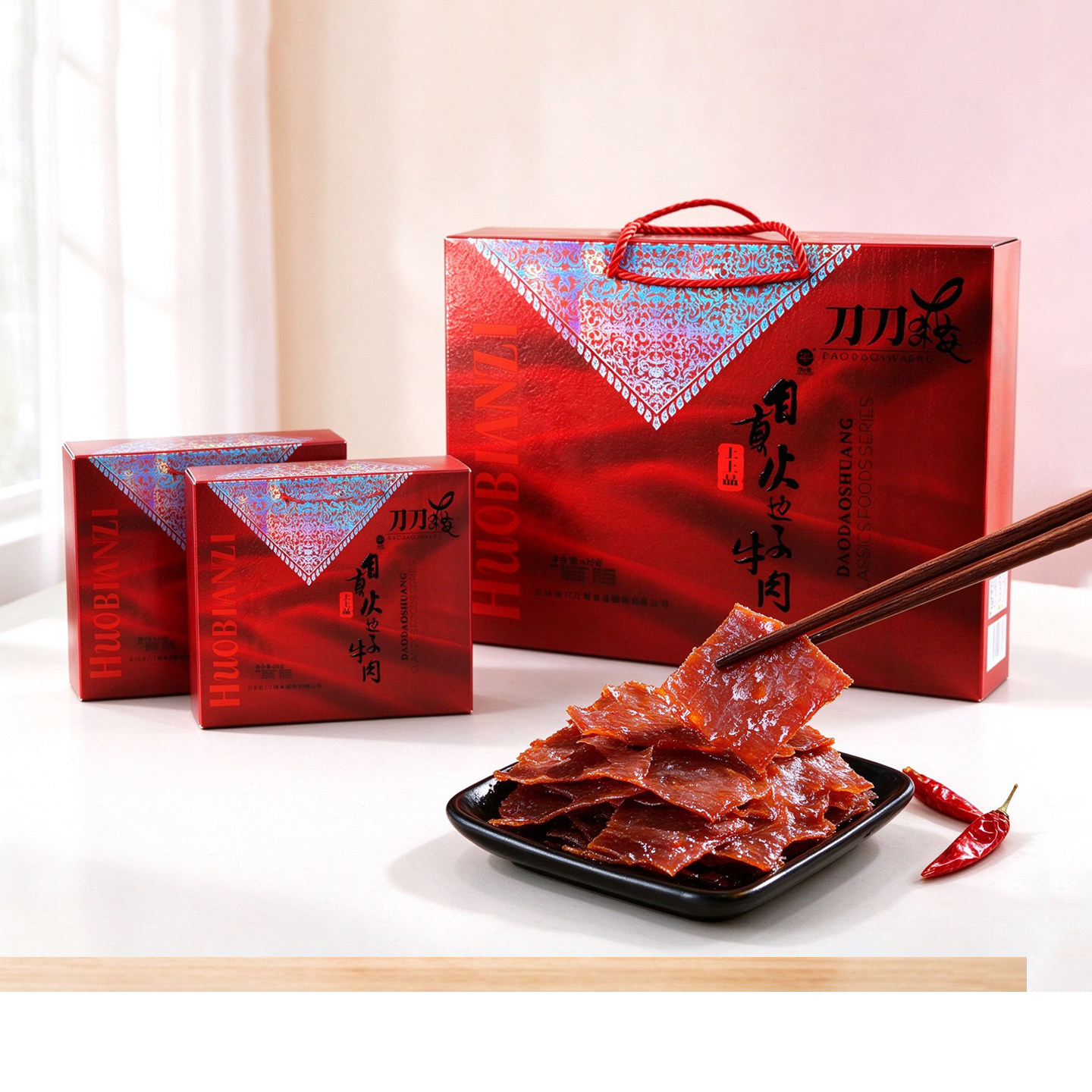 【年货礼盒】上上品丨刀刀爽自贡特产火边子牛肉兔肉经典礼盒送礼