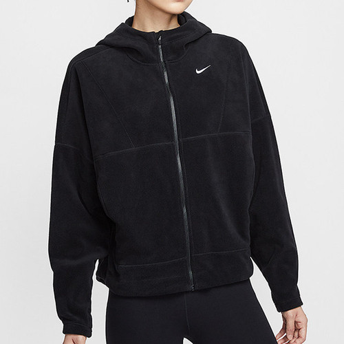 Nike耐克女子摇粒绒外套加绒保暖宽松连帽衫夹克HV3699-010-667