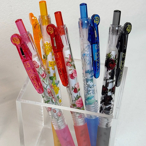 新款日本ZEBRA斑马春日花房限量中性笔法国玫瑰黑色水笔0.5中性笔