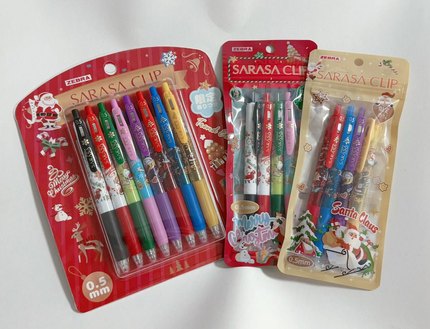 新款日本斑马zebra圣诞节香味限定圣诞树麋鹿礼物黑色中性笔0.5mm