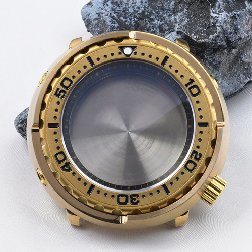 支持组装-高品质锡青铜水鬼表壳配件个性手工雕花表壳NH35A/NH36