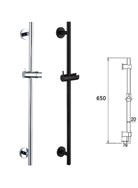 浴室淋浴花洒升降杆套装淋浴器沐浴杆滑动支架免打孔固定座滑套