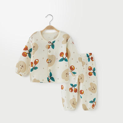 婴儿套装夏季薄款宝宝空调服纱布