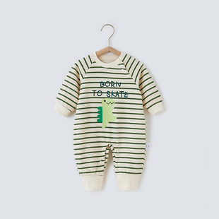 春秋季薄外套婴儿长袖连体衣新生儿小宝宝外穿款哈衣男女儿童春装