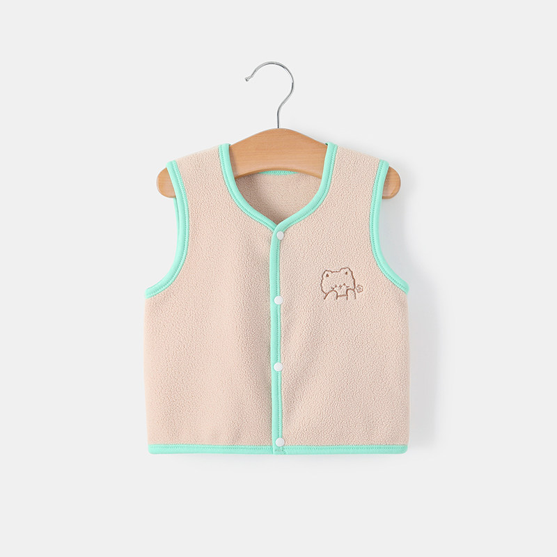 春秋儿童保暖马甲新生婴儿加绒背心薄款宝宝内穿男童女童外穿无袖