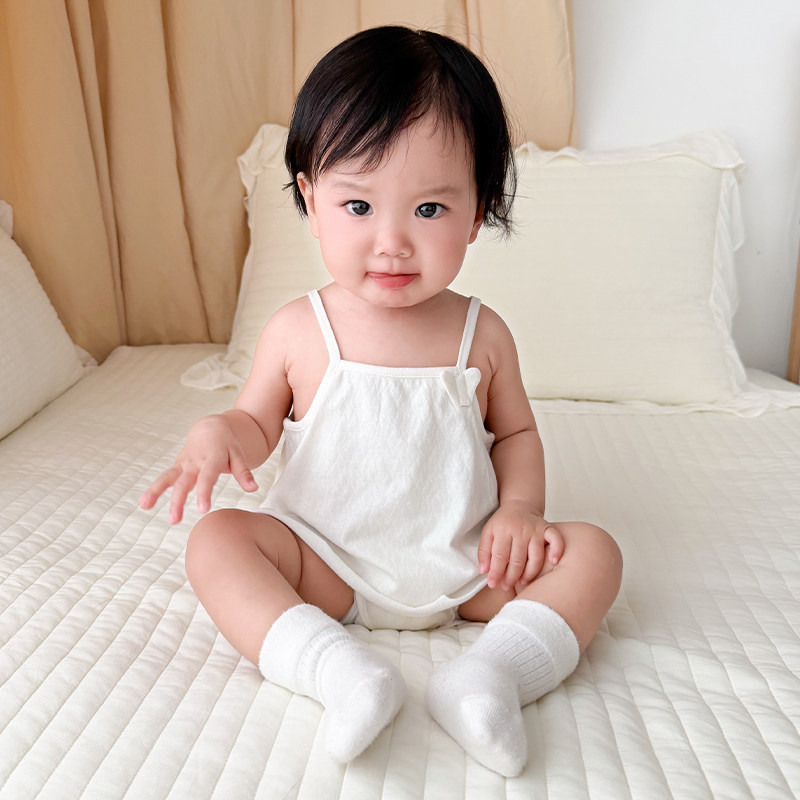 夏季凉感婴儿吊带薄款透气连体衣