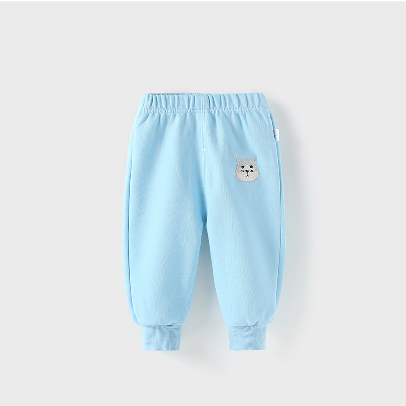 纯色宝宝裤子春秋款小童休闲裤儿童卫裤潮婴儿长裤男童运动裤春装