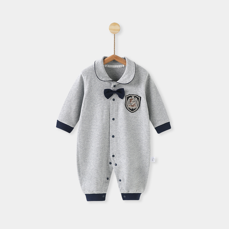 婴儿外出连体衣春秋洋气宝宝卫衣