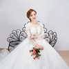 Wedding dress 2019 new pattern Tailing Korean Edition princess Dream court bride Show thin Long sleeve Wedding dress Sen family