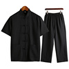 Tang costume new pattern summer man Middle and old age customized Cotton and hemp Chinese style leisure time fashion Chinese tunic suit Nation