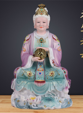新款无生老母像体真身凤冠无极老母无声老母梨山骊山老母佛像摆件