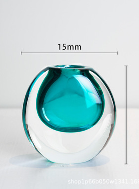 RSEMNIA小摆件新中式花瓶家居饰品开业乔迁礼物手工琉璃商务礼品