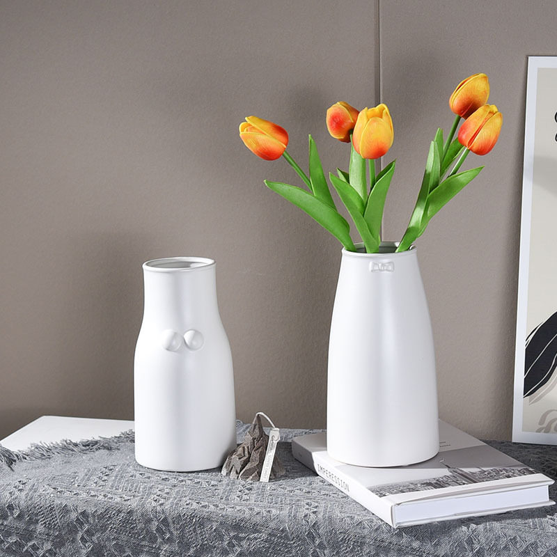 陶瓷花瓶简约现代餐桌装饰瓶干花鲜花插花花器家居软装饰品摆件,家居饰品,装饰摆件,淘宝优惠券,粉丝福利购,淘宝优惠卷
