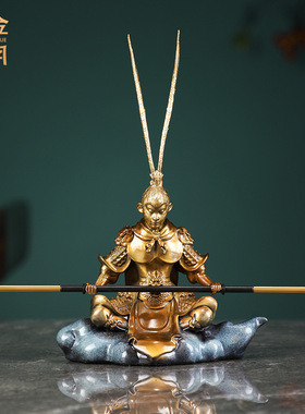 铜艺坊厂家定制齐天大圣孙悟空斗战胜佛汽车中控内饰装饰品铜摆件