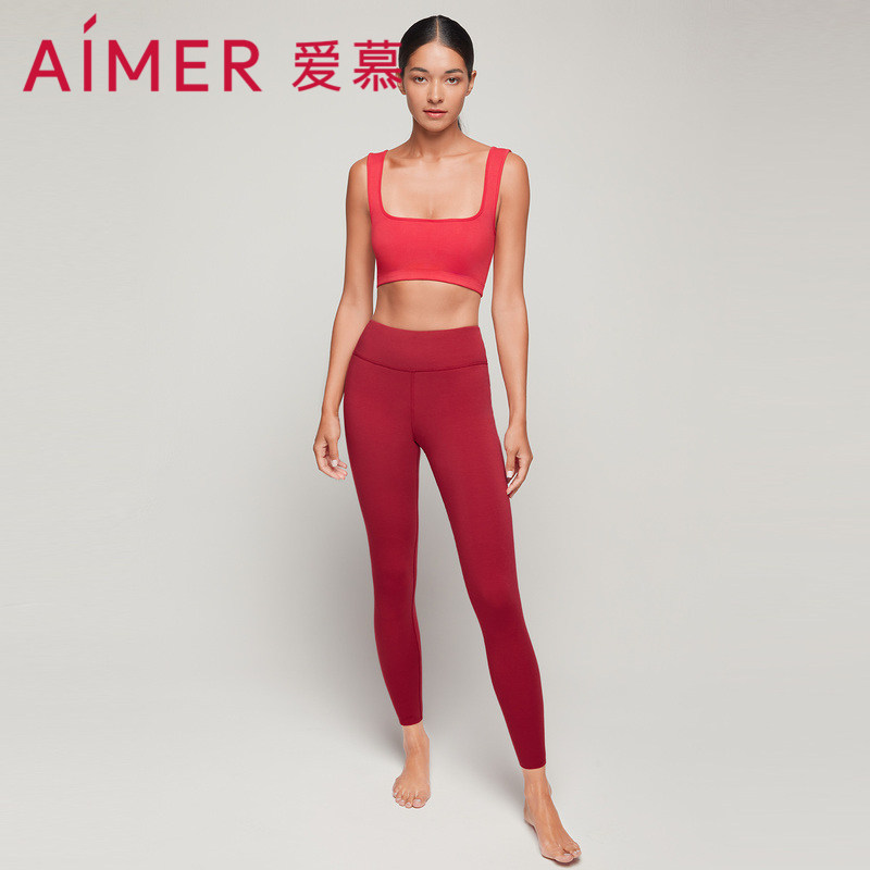 爱慕秋冬牛奶丝绒双层加厚带护膝红色本命年女士保暖长裤AM736652