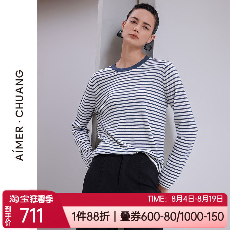 爱慕绵羊毛打底女士圆领保暖上衣