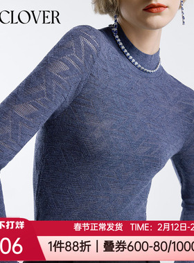 爱慕BECHIC秋冬薄款绵羊毛外穿打底衫小高领女士保暖上衣BC72CP1