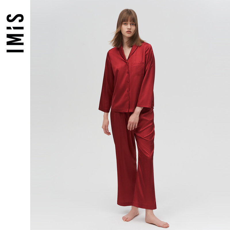 丝质暗纹家居服睡衣套装爱美丽