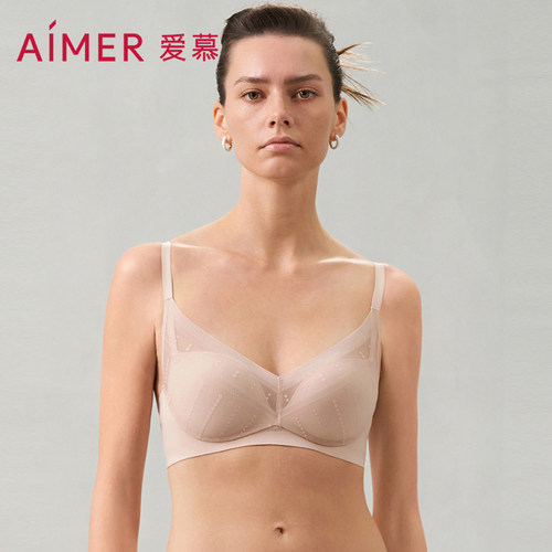 爱慕隐孔洞洞杯蕾丝无钢圈文胸