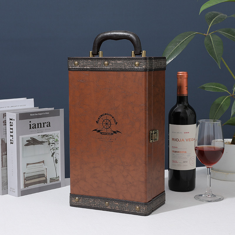 红酒包装礼盒葡萄酒2瓶装单支双支六支装酒箱手提袋礼品盒空盒子