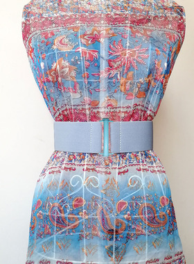 腰带女天蓝色连衣裙收腰装饰带新韩版百搭ins风无痕弹力松紧皮带