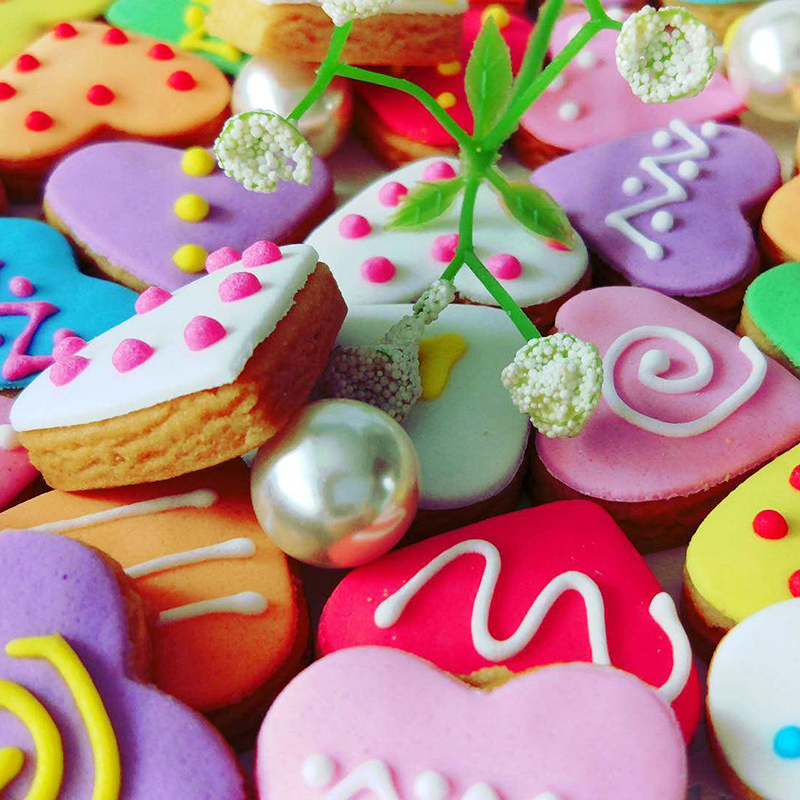 小可翻糖饼干迷你爱心饼干宝宝生日纯手工曲奇零食甜点定制礼物