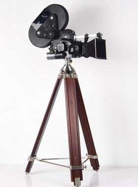 怀旧老电影机德国古董阿莱Arriflex16毫米电影胶片摄影机实木脚架