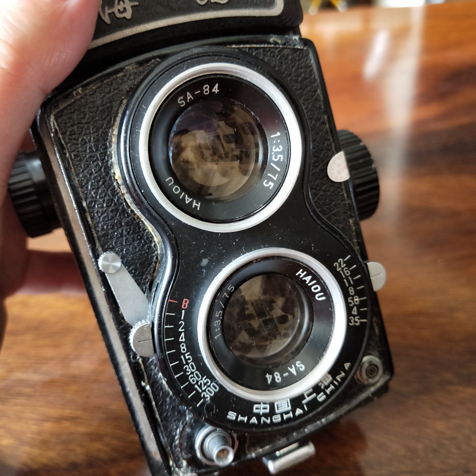 国产经典古董相机怀旧海鸥4B 机械120双反中画幅相机快门工作8