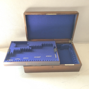 英国古董老式实木餐具刀叉勺子套装空盒空箱老物件文旅收纳盒双层