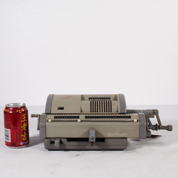 机械脑稀有1950日本古董虎牌TIGER手摇计算器算盘机械功能正常