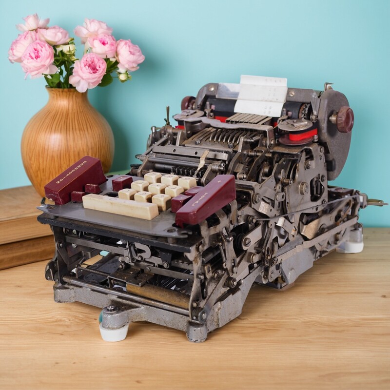 文旅古董精美机械雷明顿Remington可打印结果电动计算器功能正常