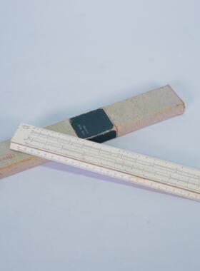 文旅收藏摆件老式Hemmi对数计算尺计算器带盒子稀有老物件摆件8品