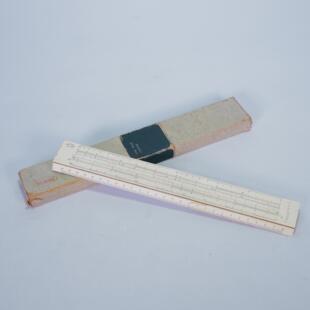 文旅收藏摆件老式Hemmi对数计算尺计算器带盒子稀有老物件摆件8品