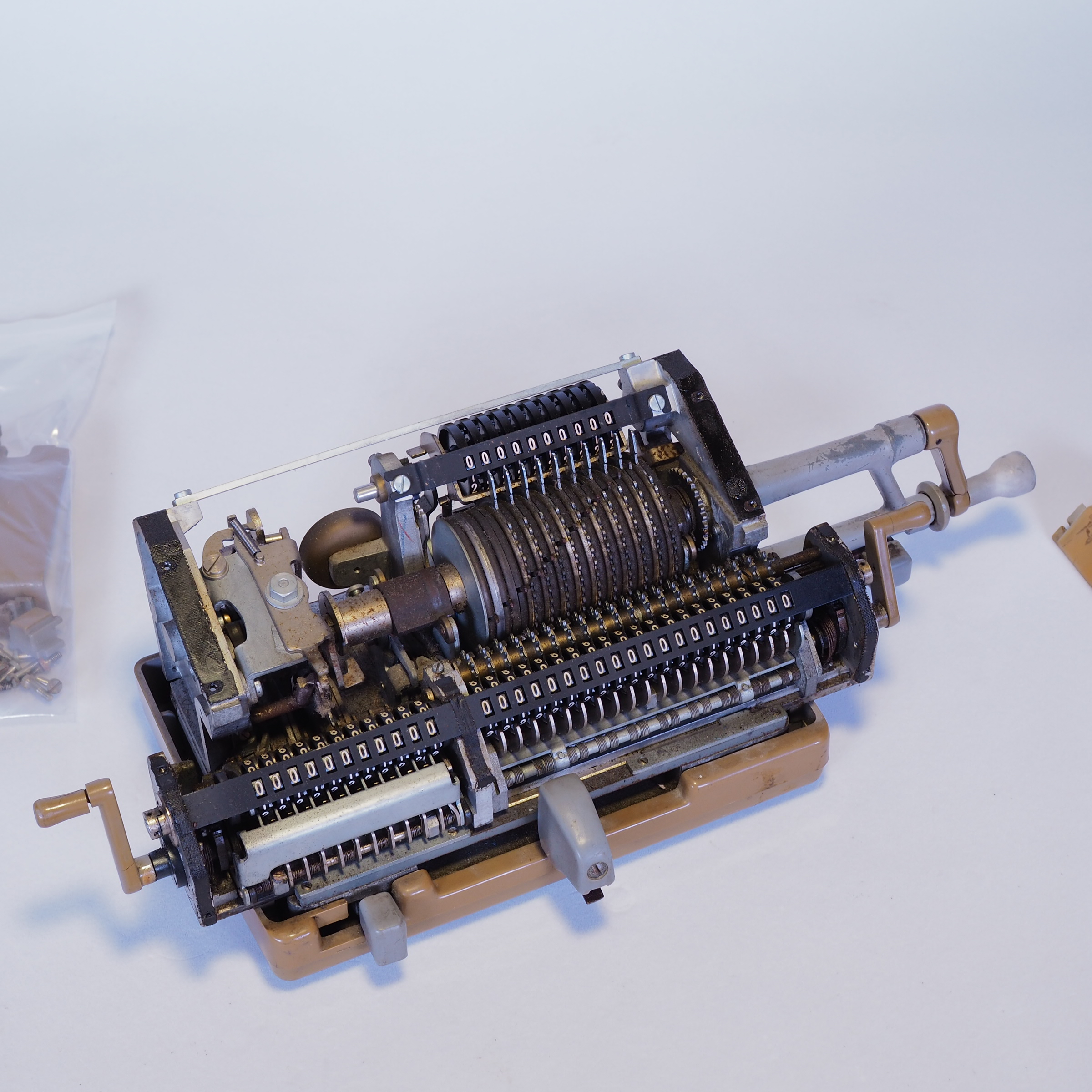 功能ok机械虎牌Tiger手摇计算器西洋古董算盘文旅馆藏老物件摆件