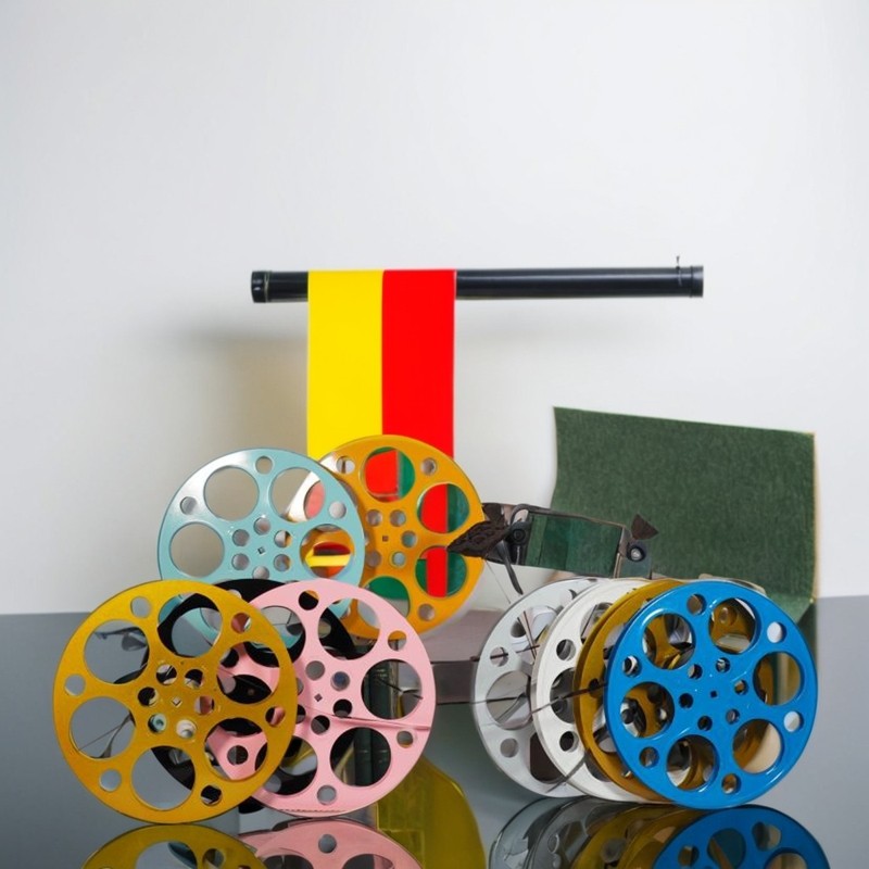 怀旧金属16毫米16mm电影胶片夹胶片片轮片盘直径31.5cm家装摆件