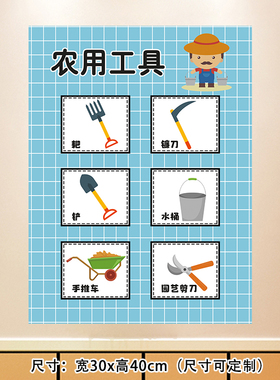 学校贴纸各行各业劳动工具环创墙
