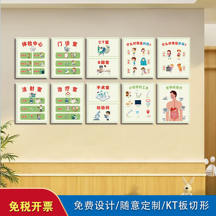 幼儿园角色区小医院医疗工具标签图片