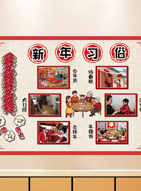 幼儿园新年主题环创过年习俗