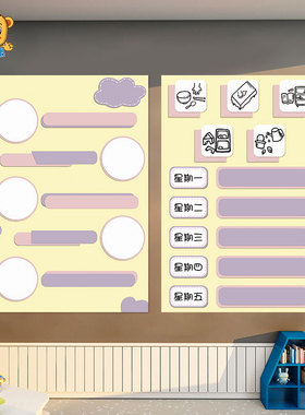 幼儿园环创粉紫色系主题气