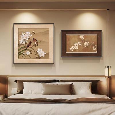 宋代美学花鸟图卧室床头装饰画