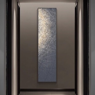 现代轻奢极简窄长条入户玄关过道装饰画客厅酒店走廊挂画抽象壁画