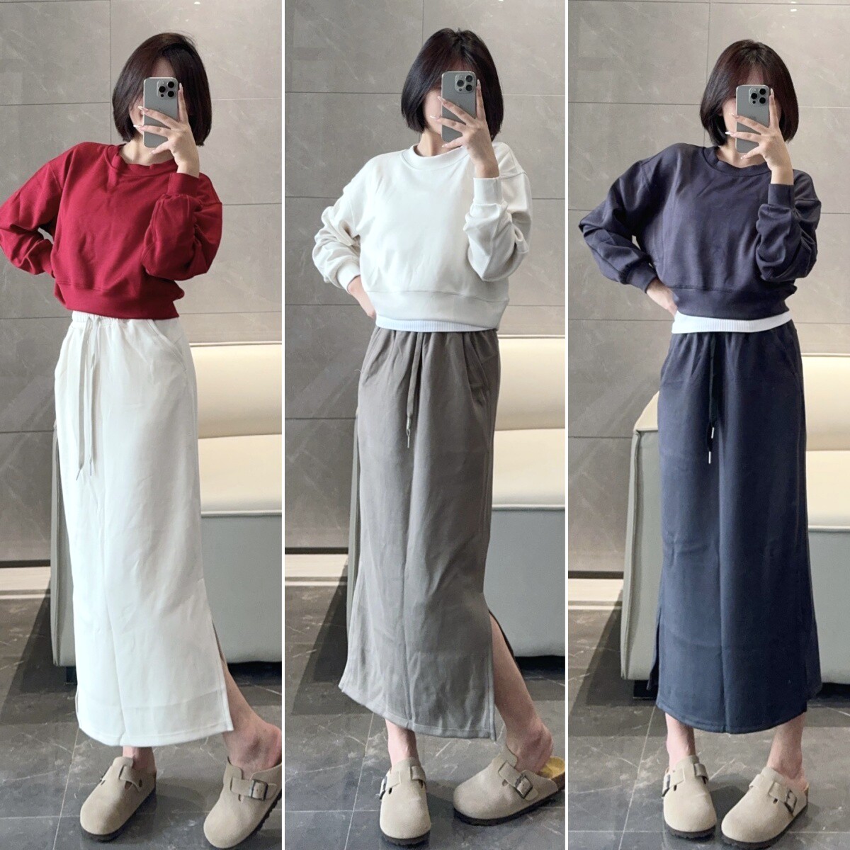 luqilulu软糯显瘦裸感半身裙女图片