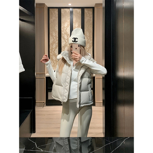 Puff鸭绒四格马甲羽绒服泡芙连帽短款 Wunder 外套女 lulu冬季 luqi