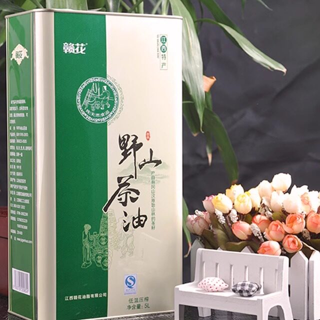 江西 赣花野山茶油 纯野生山茶籽油 压榨一级 食用油铁桶装5L包邮