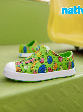 native 新款Jefferson水果印花亲子洞洞鞋凉鞋沙滩鞋情侣鞋