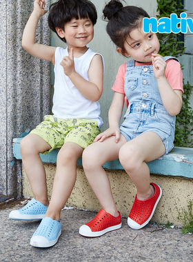 【特惠】native印花潮牌儿童洞洞鞋 男女宝宝公主软底夏季凉鞋