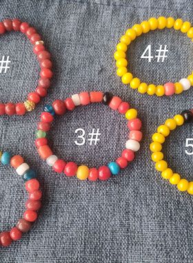 diy原创天然手链老琉璃珠子