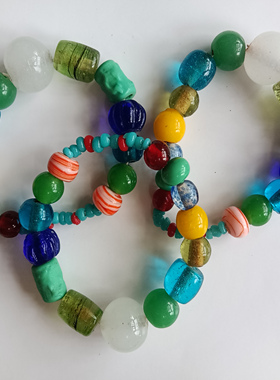 KS02宝琉阁纯手工老琉璃老珠子手串品相如图喜欢的直接拍