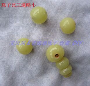 三通套装各色手工蓝色乳黄色鸡油黄琉璃三通/三眼佛头佛塔 12mm