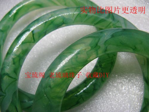 手工绞丝老琉璃手镯镯子透明